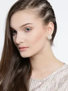 YouBella Gold-Plated Contemporary Stone Studded Studs