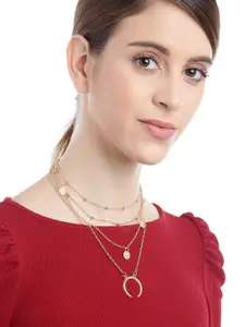 YouBella Gold-Plated Layered Necklace