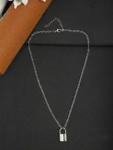 YouBella Silver-Plated Oxidised Necklace