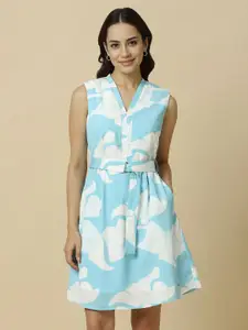 Allen Solly Woman Women Abstract Printed A-Line Above Knee Dress