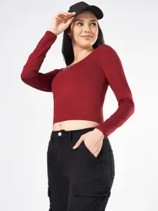 People Round Neck Cotton Crop Top