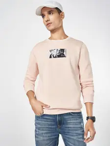 SF JEANS by Pantaloons Men Graphic Printed Long Sleeve Round Neck Sweatshirt