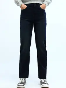 Flying Machine Women Straight Fit High-Rise Stretchable Jeans
