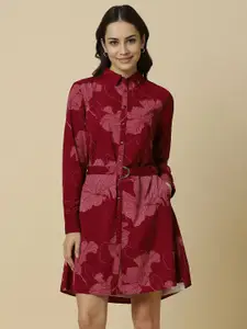 Allen Solly Woman Floral Printed Shirt Dress