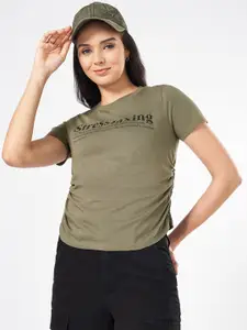 People Women Solid Cotton Top