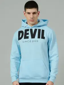GO DEVIL Men Printed Hooded Sweatshirt