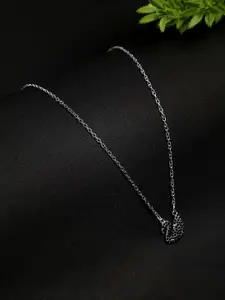YouBella Silver-Plated Artificial Stones Studded Necklace