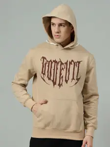 GO DEVIL Men Printed Hooded Sweatshirt