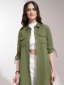 ESPYR By Tokyo Talkies Longline Button Shrug