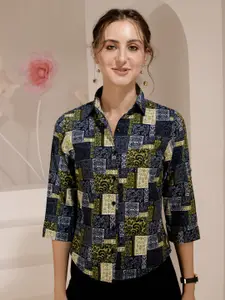 BAESD Women Standard Spread Collar Floral Printed Casual Shirt