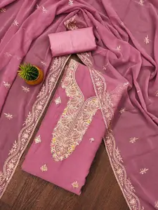 MANVAA Floral Embellished Unstitched Dress Material