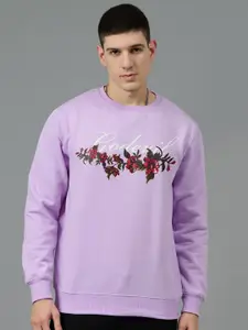 GO DEVIL Men Printed Oversized Sweatshirt