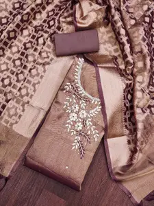 MANVAA Flora Embellished Beads and Stones Unstitched Dress Material