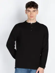 Status Quo Men Henley Neck Pockets T-shirt