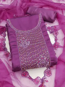 MANVAA Abstract Embellished Unstitched Dress Material