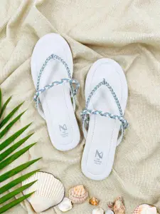 THE MADRAS TRUNK Women Embellished Open Toe Flats