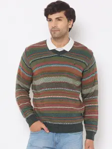 Duke Men Striped Pullover Sweater