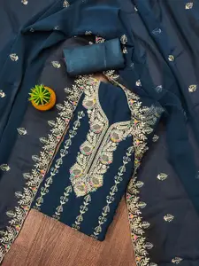 MANVAA Ethnic Motifs Embellished Unstitched Dress Material