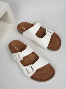 Lavie Women Printed Open Toe Flats with Buckles