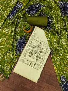 MANVAA Floral Embellished Sequinned Unstitched Dress Material