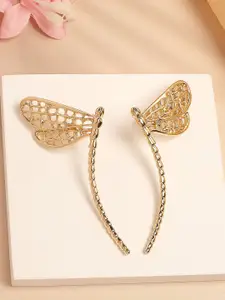 Bohey by KARATCART Gold Plated Contemporary Drop Earrings