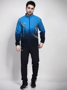 SPORT SUN Men Graphic Mock Neck Tracksuits