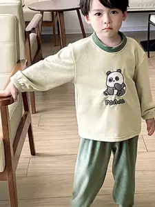 StyleCast x Revolte Boys Round Neck Printed T-shirt with Joggers