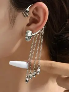 SALTY Contemporary Bone-Chic Skull Ear Cuff