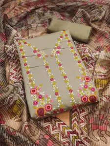 MANVAA Floral Embellished Unstitched Dress Material