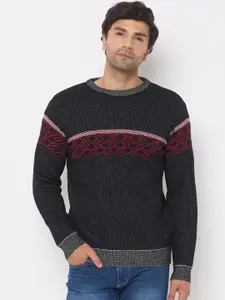 Duke Men Striped Geometric Sweater Vest