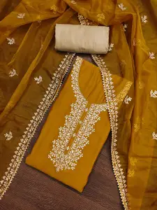 MANVAA Ethnic Motifs Embellished Sequinned Unstitched Dress Material