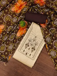 MANVAA Floral Embellished Sequinned Unstitched Dress Material