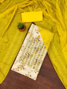 MANVAA Floral Embellished Unstitched Dress Material