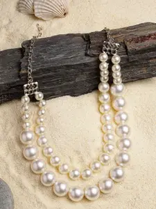 Bohey by KARATCART Gold-Plated Dual Layer Necklace