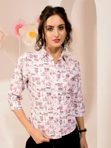 BAESD Women Standard Spread Collar Floral Printed Casual Shirt