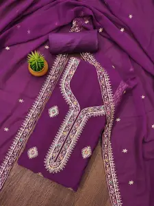 MANVAA Embellished Unstitched Dress Material