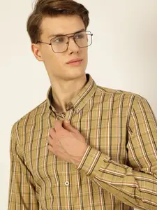 Thomas Scott Men Premium Tartan Checks Opaque Checked Formal Shirt