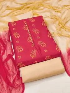 MANVAA Floral Printed Unstitched Dress Material