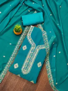 MANVAA Floral Embellished Unstitched Dress Material