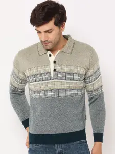 Duke Men Striped Long Sleeves Pullover