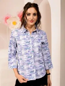 BAESD Women Standard Spread Collar Floral Printed Casual Shirt
