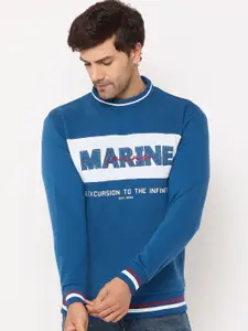 Duke Men Printed Round Neck Pullover Sweatshirt