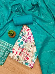 MANVAA Embellished Beads and Stones Unstitched Dress Material