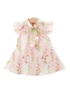 StyleCast x Revolte Girls Floral Printed Flared Sleeves A-Line Dress