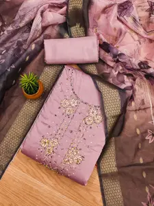 MANVAA Floral Embellished Unstitched Dress Material