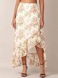 V-Mart Floral Printed Flared Maxi Skirt