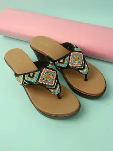 Anouk Women Embellished Synthetic Open Toe Flats