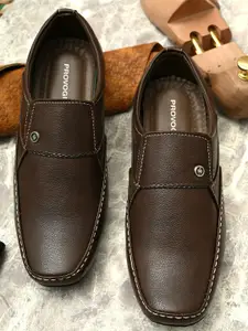 Provogue Men Leather Formal Slip-Ons