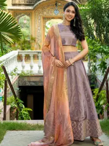 HOUSE OF JAMOTI Gotta Patti Tissue Ready to Wear Lehenga & Blouse With Dupatta