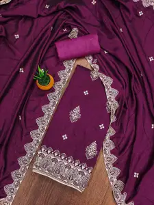 Maroosh Geometric Embroidered Zari Unstitched Dress Material